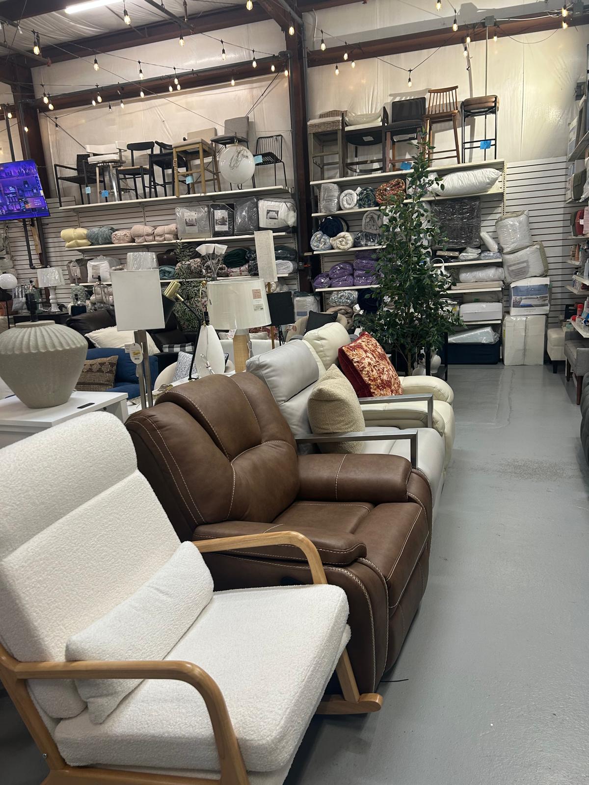 Accent chairs displayed inside Fast Design